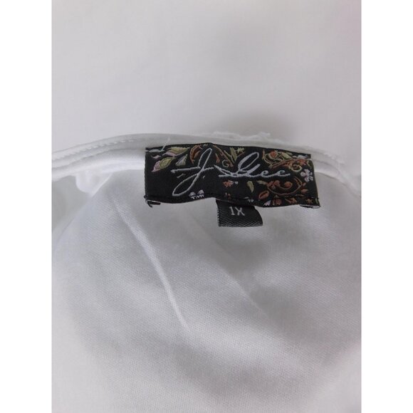 Jolie Dress Womens 1X White Sleeveless V Neck Buttoned Smocked Tiered Maxi Lined - Picture 10 of 12